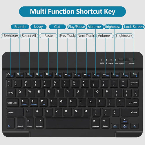 Funda Con Teclado Para iPad De 9a Generacion. Negro