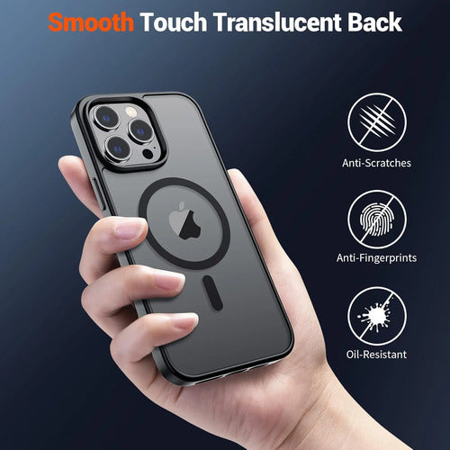 Funda Magnética Supfine Para iPhone 14 Pro Negro Lisa