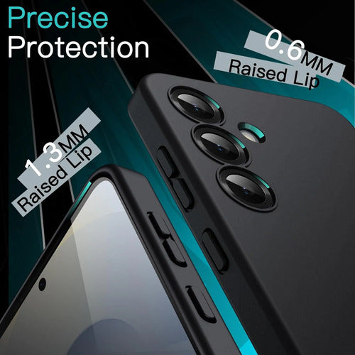 Funda Slim Para Samsung Galaxy S25 Negro Liso