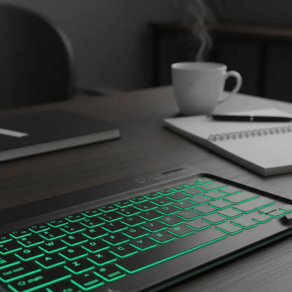 Funda Con Teclado Para Samsung Galaxy Tab S10 Fe (10,9 PuLG) Verde