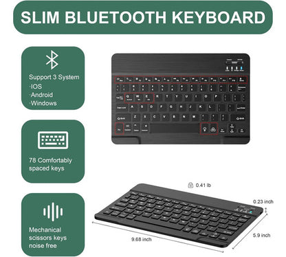 Funda Con Teclado Para iPad (a16) 11th/10th Gen Verde Lima