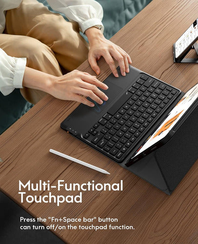 Chesona Funda Con Teclado Para iPad Air 11 Y Pro 11, Retr... Negro