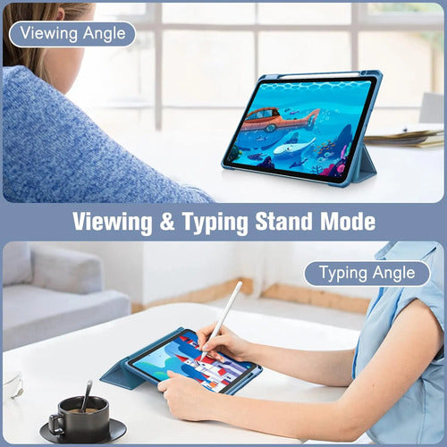 Funda Hybrid Slim Para iPad Air 11' M3/m2, 5ta/4ta. Azul