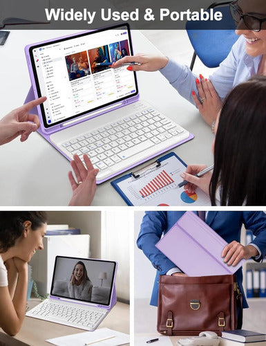 Funda Con Teclado Para Samsung Galaxy Tab S11 11' Morado