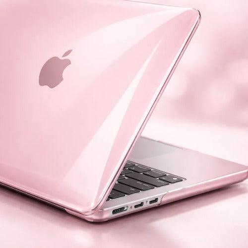Carcasa Funda Transparente Para Macbook Air 13.6' Rosa