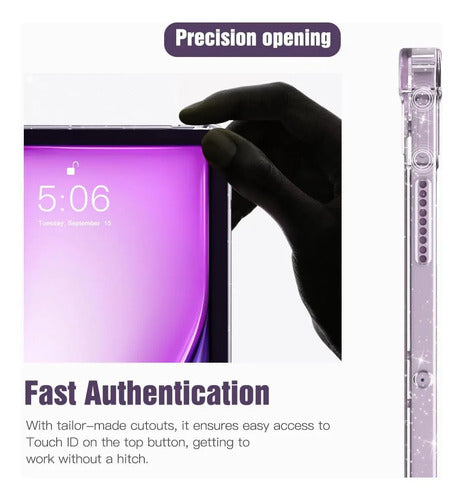 Funda Transparente Para iPad Air 11' (m2) 2024 Plateado