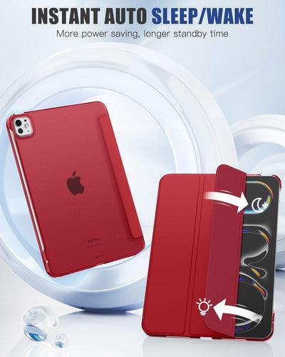 Funda Para iPad Pro 11'' 2024 (5ta Gen) Roja Rojo