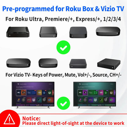 Control Remoto Universal Para Roku Y Vizio Tv