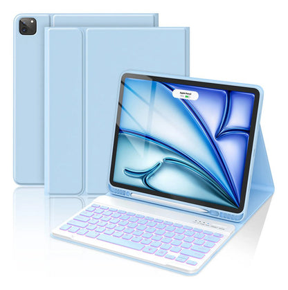 Funda Con Teclado Para iPad Air Y iPad Pro Azul Claro