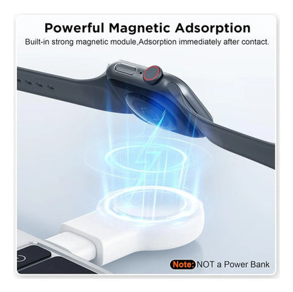 Cargador Usb Portátil Para Apple Watch Usb C Y Usb A Blanco