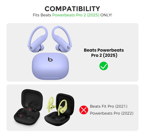 Estuche De Silicona Para Beats Powerbeats Pro 2 Beige