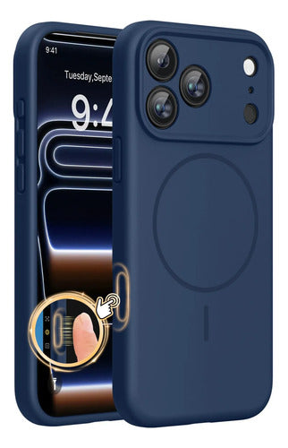 Funda Magnética Miracase Para iPhone 17 Pro Max Azul Marino