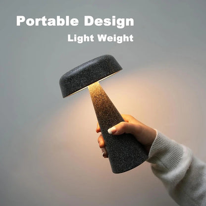 Lámpara Solar Portátil Recargable Forma De Hongo Negro
