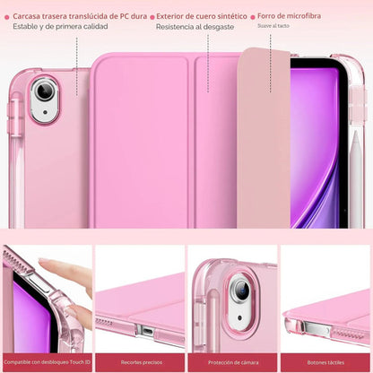 Funda Hybrid Slim Para iPad Air 11' M3/m2, 5ta/4ta. Rosa Chicle