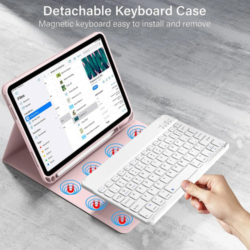 Funda Con Teclado iPad De 10a/11a Gen. 11/10.9 PuLG, A16 Rosa Claro