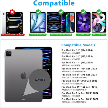 Funda Con Teclado Para iPad Air 11  Y Pro 11 Negro