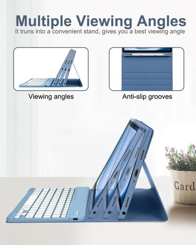 Funda Con Teclado Para Samsung Galaxy Tab A11+/a9. Azul