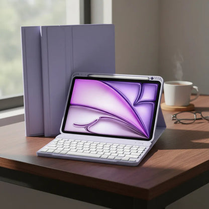 Funda Con Teclado Para iPad Air 11-inch M3/m2, 5ta Lila
