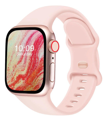 Correa Deportiva De Silicona Para Apple Watch Rosa Chicle 1 Cm