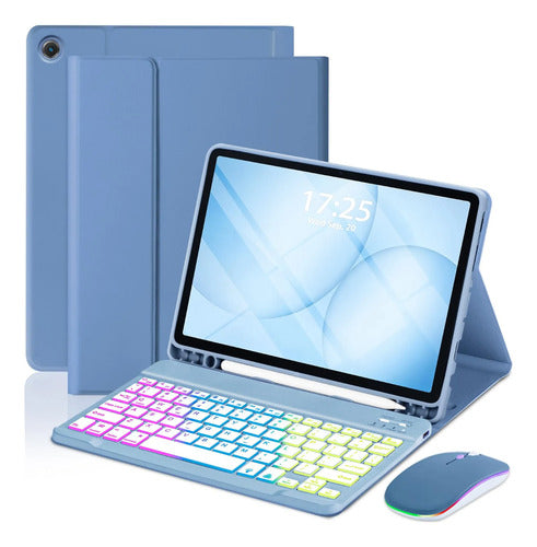 Funda Con Teclado Para Samsung Galaxy Tab A11+/a9. Azul