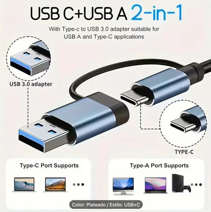 Usb C Hub 7 En 1 Gris Oscuro