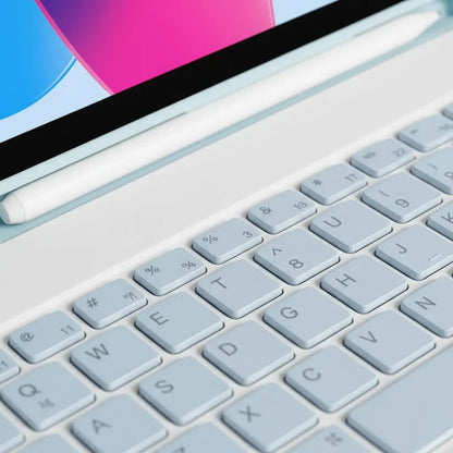 Funda Con Teclado Para iPad A16 Azul Claro
