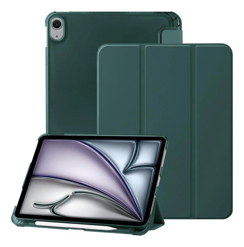 Funda Para iPad A16 11th Gen 11  2025 Y iPad 10th Verde Oscuro
