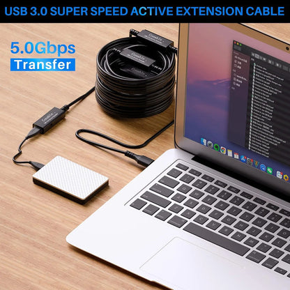 Cable Extensor Usb 3.0 Activo 100 Pies Negro