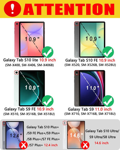 Funda Con Teclado Para Samsung Galaxy Tab S10 Lite/s10 Fe/s9 Negro