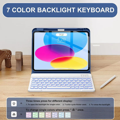 Funda Con Teclado Para iPad (a16) 11th/10th Gen Azul
