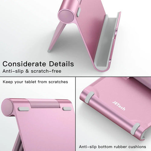 Soporte Ajustable Para Tablet Jetech Oro Rosa