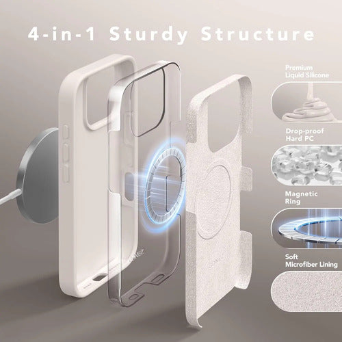 Funda Magnética Para iPhone 16 Pro Max Marrón