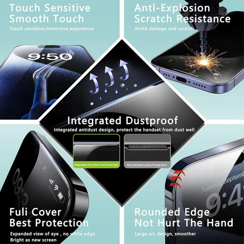 Protector De Pantalla Vidrio Templado Para iPhone 17&16 Pro