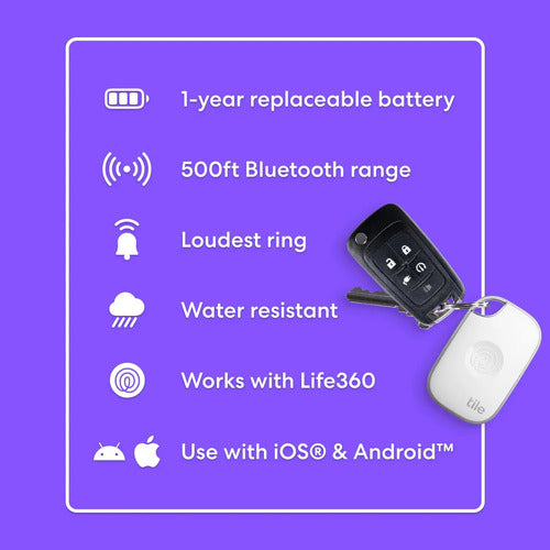 Dúo De Rastreadores Bluetooth Tile Pro 2024