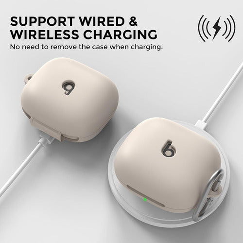 Estuche De Silicona Para Beats Powerbeats Pro 2 Beige