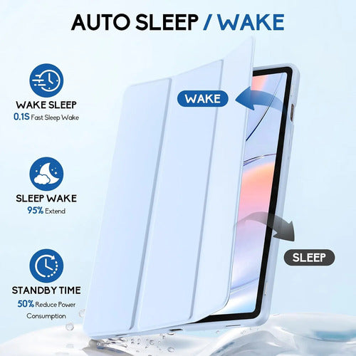 Funda Para Samsung Galaxy Tab S10 Lite, S10 Fe, S9 Fe Azul Cielo