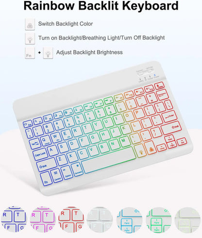 Funda Con Teclado Para Samsung Galaxy Tab A11+/a9+ 11' Rosa