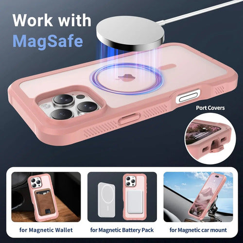 Funda Magnética Para iPhone Pro Max Rosa