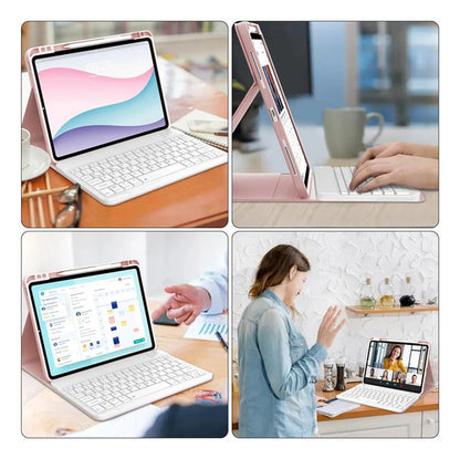 Funda Con Teclado Para iPad Pro 11 Rosa Claro
