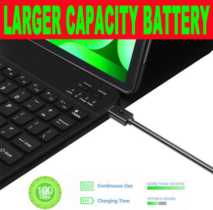 Funda Con Teclado Para Samsung Galaxy Tab S10 Fe (10,9 PuLG) Verde