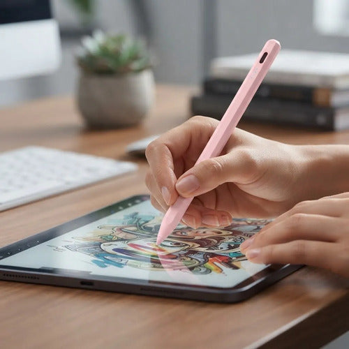 Lapiz Universal Para iPad Y Tablets Rosa Pastel