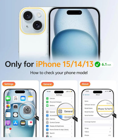 Funda Para iPhone 15, 14 Y 13 Azul