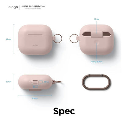 Funda De Silicona Elago Para AirPods 3ra Generación Rosa Claro