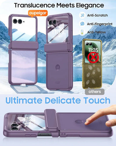 Funda Motorola Razr Ultra 2025, Protector Pantalla Violeta