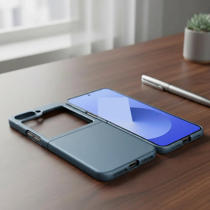 Funda Para Samsung Galaxy Z Flip 6 Y Z Flip 7 Fe Azul Acero