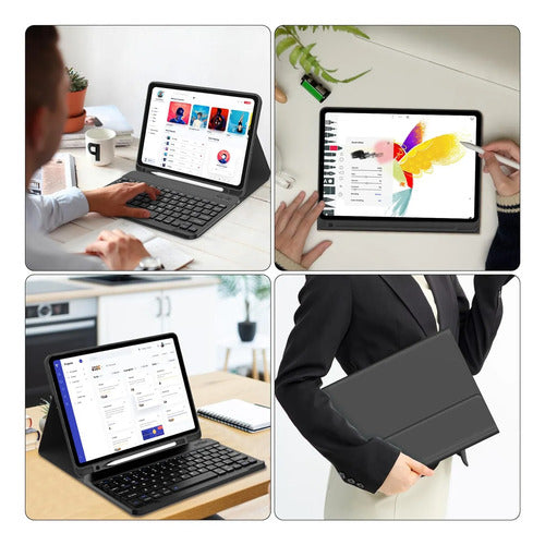 Funda Con Teclado Samsung Galaxy Tab A11 2025 Y A9 2023 8.7 Negro