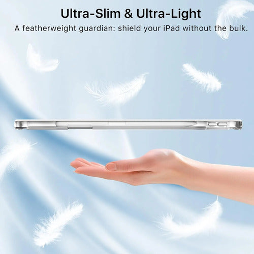 Funda Moko Para iPad Air Con Soporte Para Lápiz Plateado
