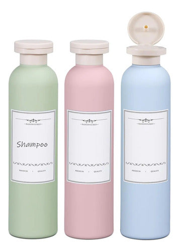 Pack De 3 Botellas Recargables Para Viajes Y Camping