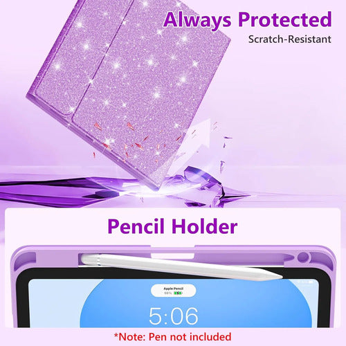 Funda Con Teclado Para iPad A16 11th 10th Gen Violeta