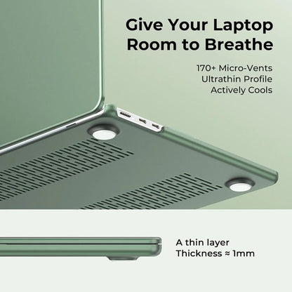 Carcasa Funda Transparente Para Macbook Air 13.6' Verde Oscuro